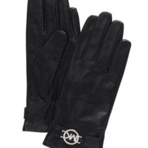 NWT 🧤 MICHAEL KORS Black/silver leather gloves